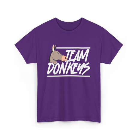 Team Donkeys Donkey Animal Lover T-Shirt - Purple