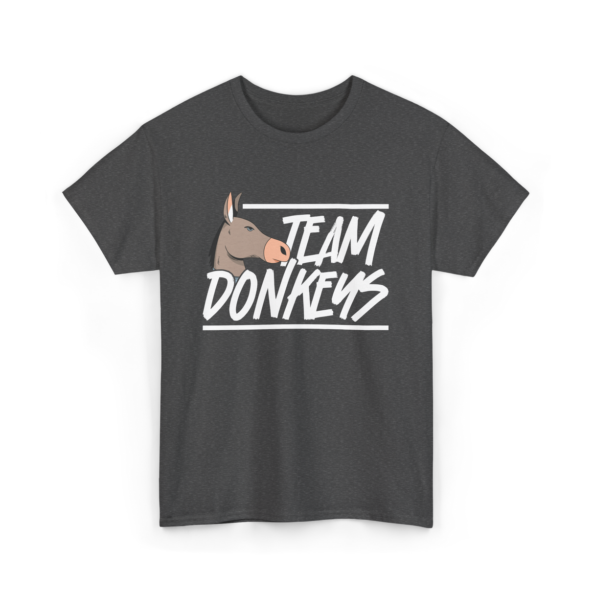 Team Donkeys Donkey Animal Lover T-Shirt - Dark Heather