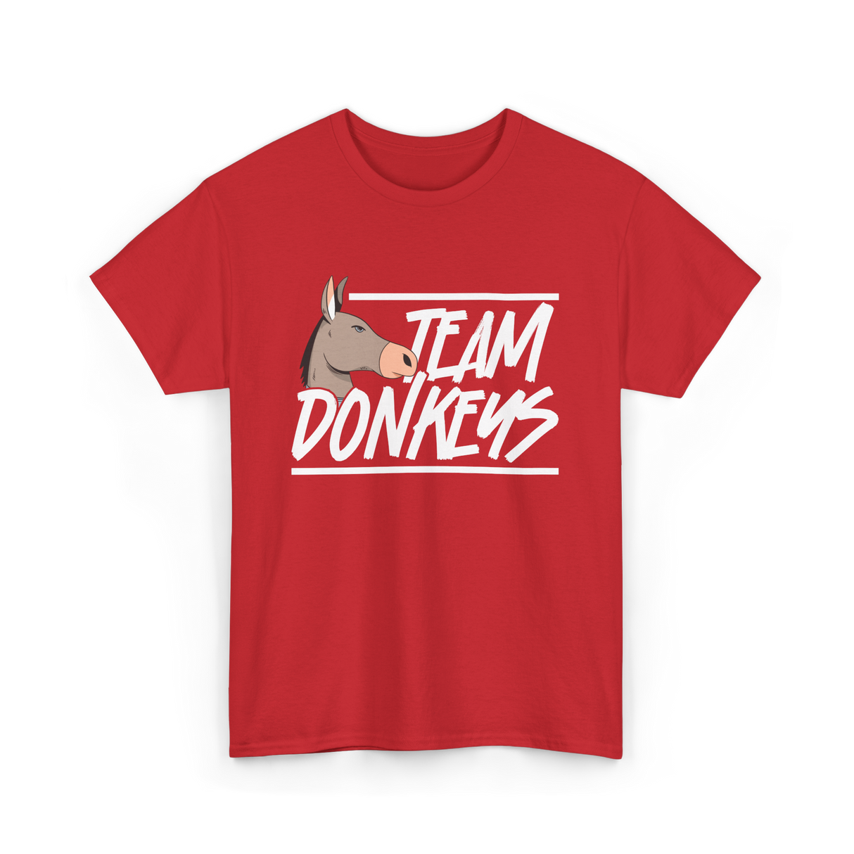 Team Donkeys Donkey Animal Lover T-Shirt - Red