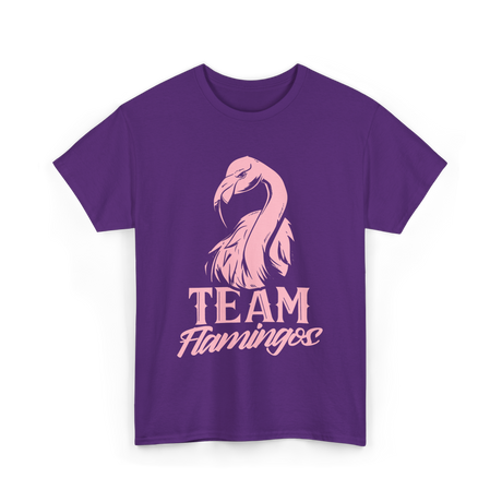 Team Flamingos Cute Flamingo T-Shirt - Purple