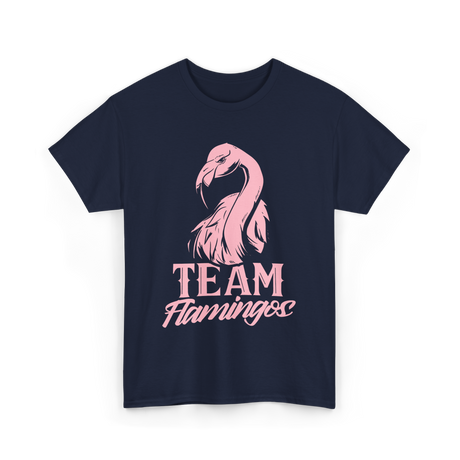 Team Flamingos Cute Flamingo T-Shirt - Navy