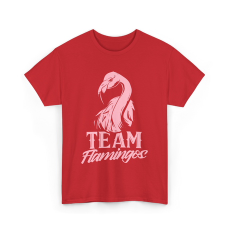 Team Flamingos Cute Flamingo T-Shirt - Red