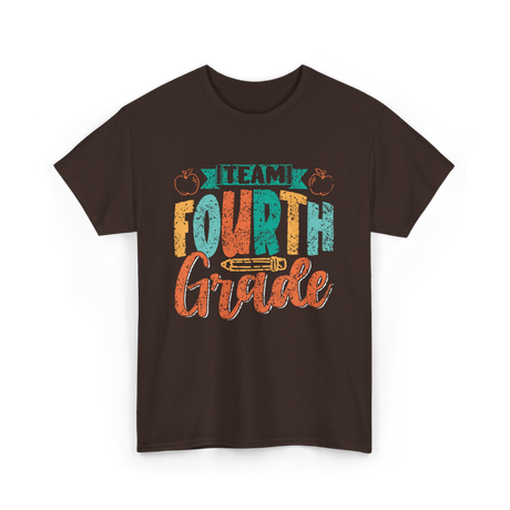 Team Fourth Grade Education T-Shirt - Dark Chocolate