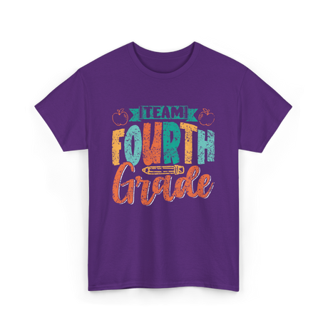 Team Fourth Grade Education T-Shirt - Purple