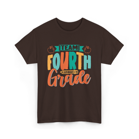 Team Fourth Grade Education T-Shirt - Dark Chocolate