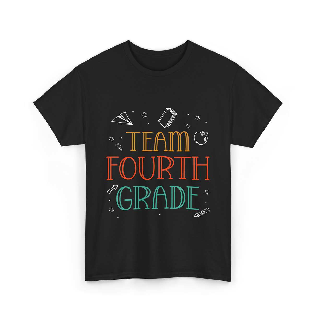 Team Fourth Grade Teacher Education T-Shirt - Black