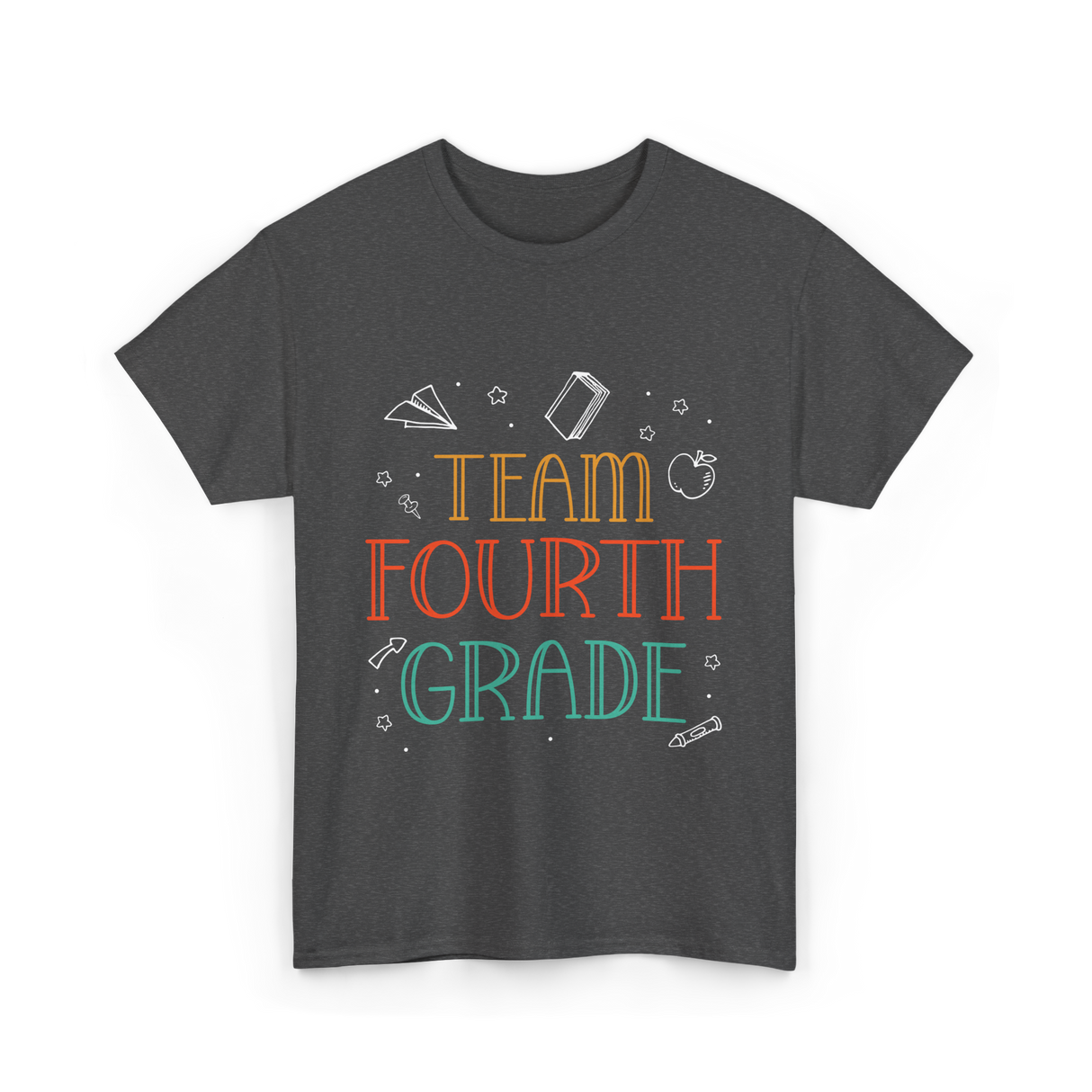 Team Fourth Grade Teacher Education T-Shirt - Dark Heather