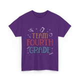 Team Fourth Grade Teacher Education T-Shirt - Purple