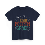 Team Fourth Grade Teacher Education T-Shirt - Navy