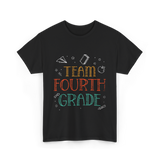 Team Fourth Grade Teacher School T-Shirt - Black