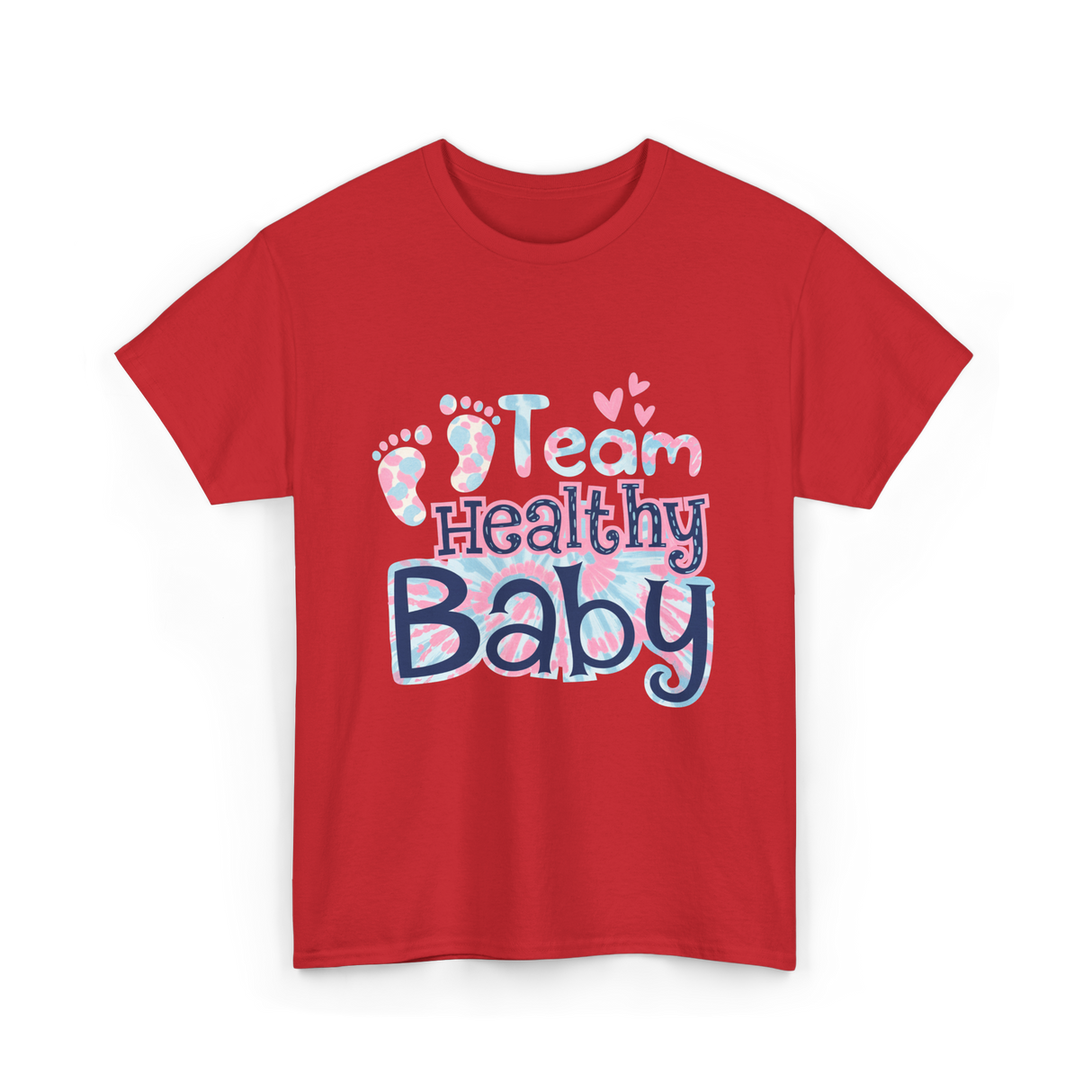 Team Healthy Baby Newborn Infant Care T-Shirt - Red