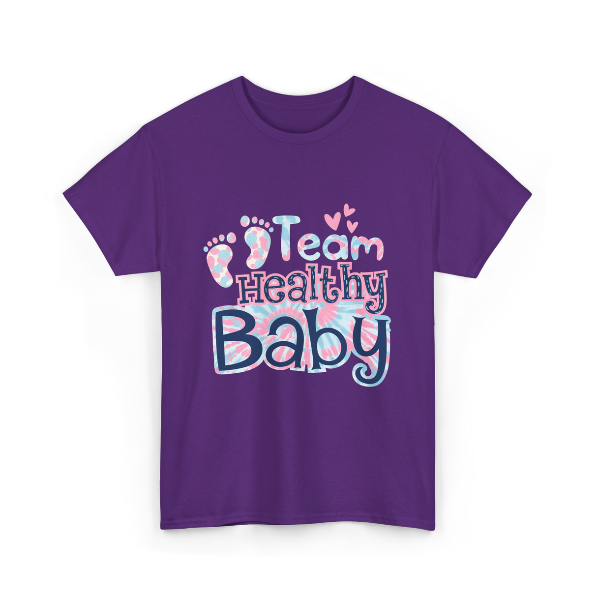 Team Healthy Baby Newborn Infant Care T-Shirt - Purple