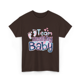 Team Healthy Baby Newborn Infant Care T-Shirt - Dark Chocolate