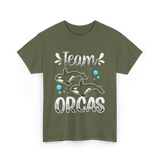 Team Orcas Orca Sea Conservation T-Shirt - Military Green