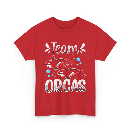 Team Orcas Orca Sea Conservation T-Shirt - Red