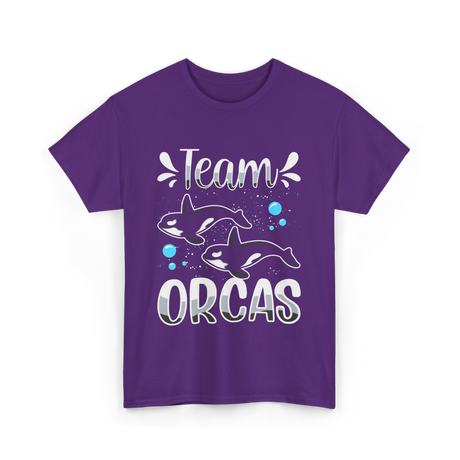 Team Orcas Orca Sea Conservation T-Shirt - Purple