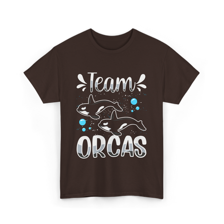 Team Orcas Orca Sea Conservation T-Shirt - Dark Chocolate