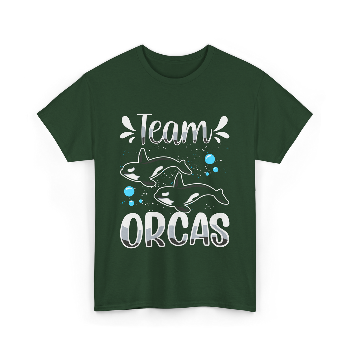 Team Orcas Orca Sea Conservation T-Shirt - Forest Green