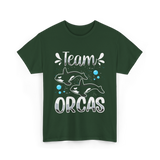 Team Orcas Orca Sea Conservation T-Shirt - Forest Green