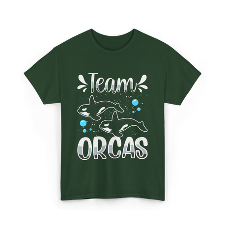 Team Orcas Orca Sea Conservation T-Shirt - Forest Green