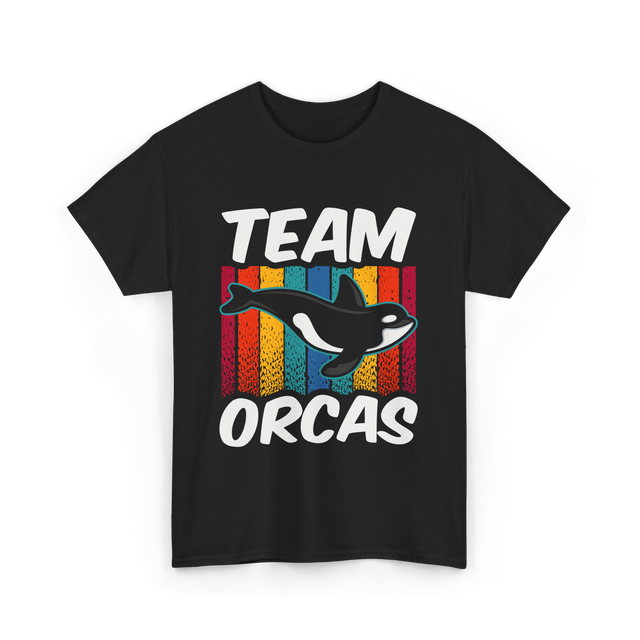 Team Orcas Orca Whale T-Shirt - Black