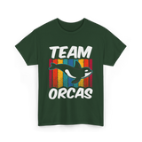 Team Orcas Orca Whale T-Shirt - Forest Green