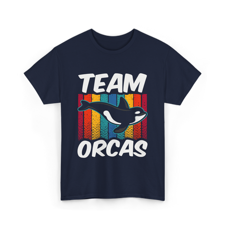 Team Orcas Orca Whale T-Shirt - Navy