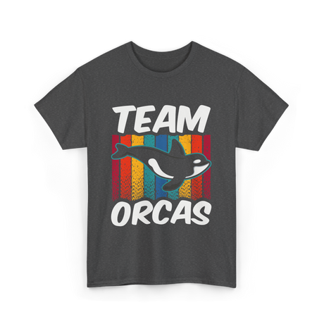 Team Orcas Orca Whale T-Shirt - Dark Heather