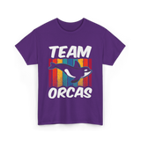 Team Orcas Orca Whale T-Shirt - Purple