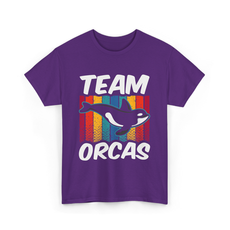 Team Orcas Orca Whale T-Shirt - Purple