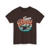 Team Orcas Whale Orca T-Shirt - Dark Chocolate