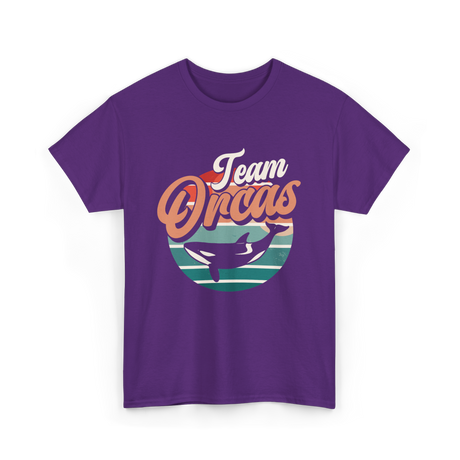 Team Orcas Whale Orca T-Shirt - Purple