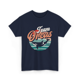 Team Orcas Whale Orca T-Shirt - Navy