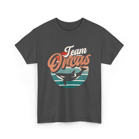 Team Orcas Whale Orca T-Shirt - Dark Heather