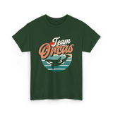 Team Orcas Whale Orca T-Shirt - Forest Green