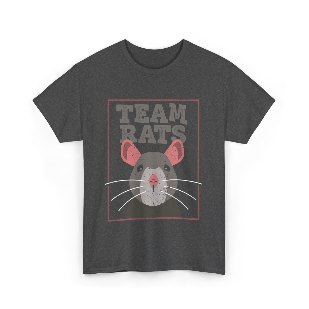 Team Rats Animal Rat T-Shirt - Dark Heather