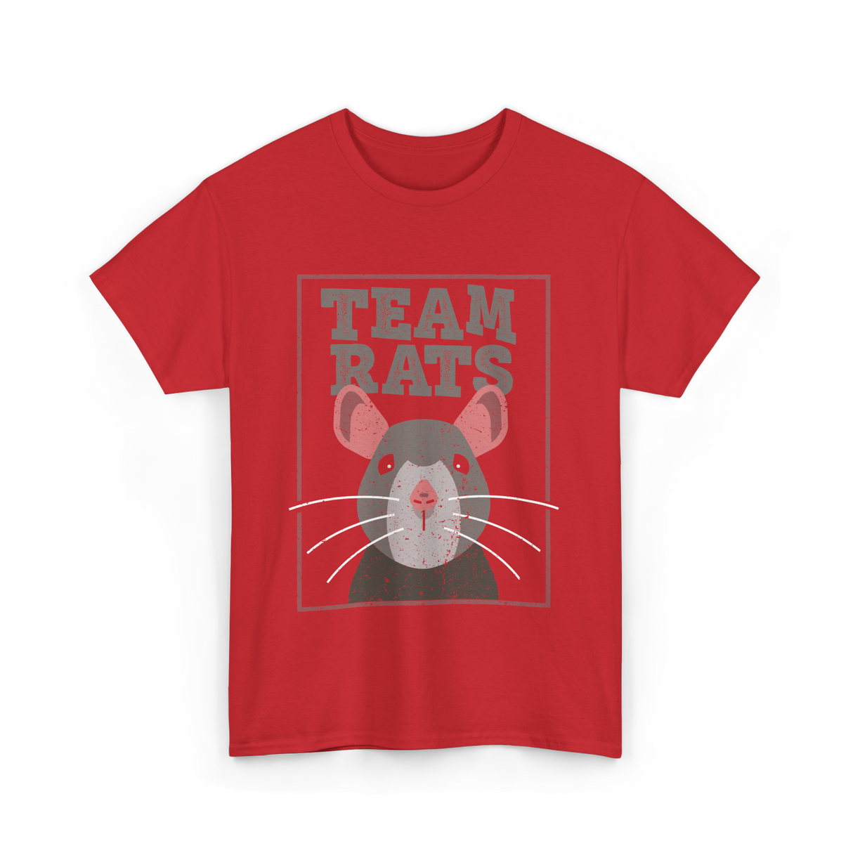 Team Rats Animal Rat T-Shirt - Red