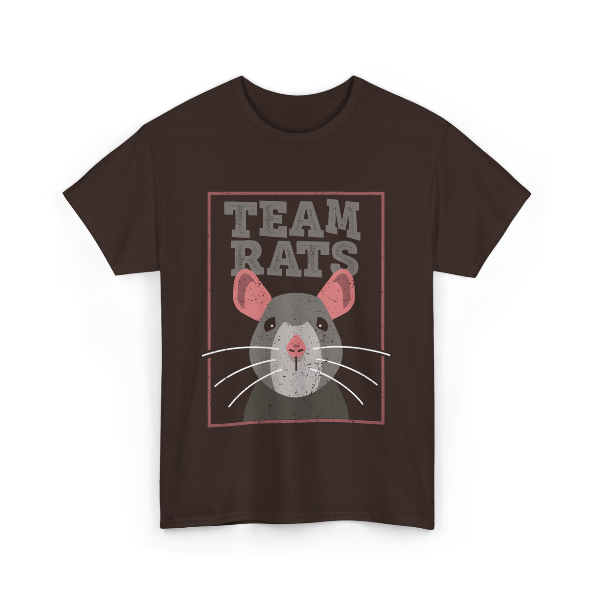 Team Rats Animal Rat T-Shirt - Dark Chocolate