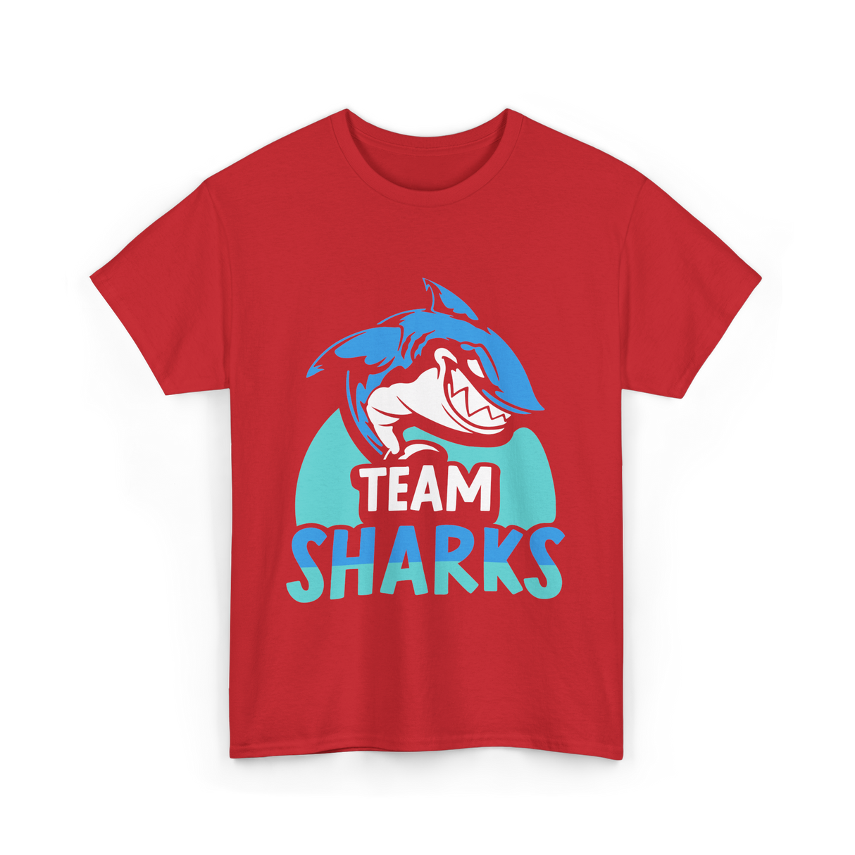 Team Sharks Shark Lover T-Shirt - Red