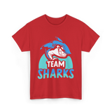 Team Sharks Shark Lover T-Shirt - Red