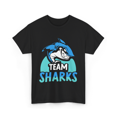 Team Sharks Shark Lover T-Shirt - Black