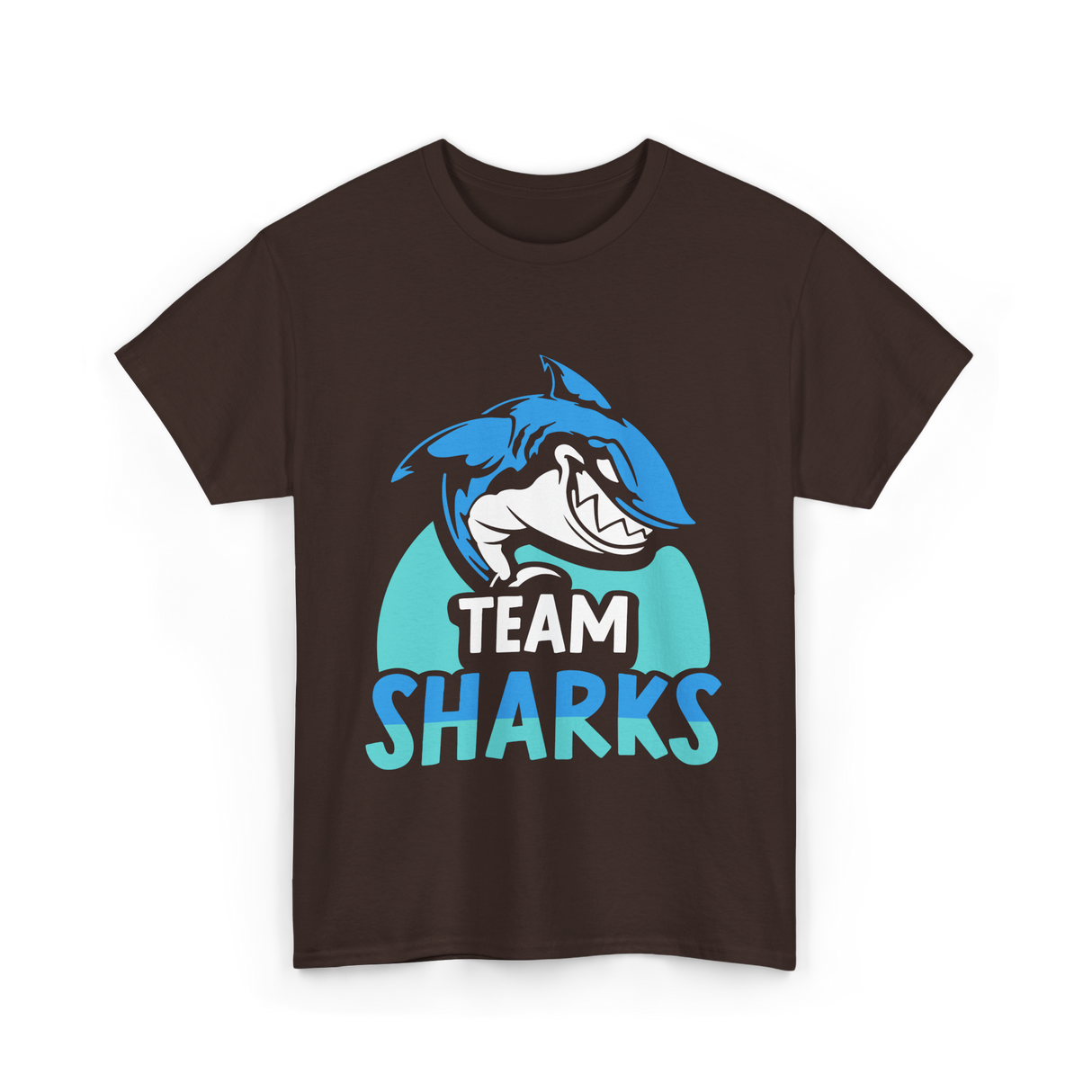 Team Sharks Shark Lover T-Shirt - Dark Chocolate