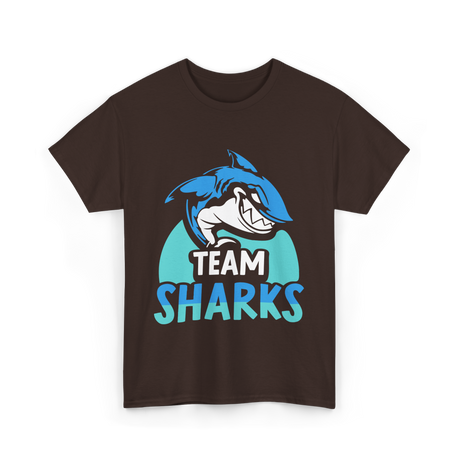 Team Sharks Shark Lover T-Shirt - Dark Chocolate