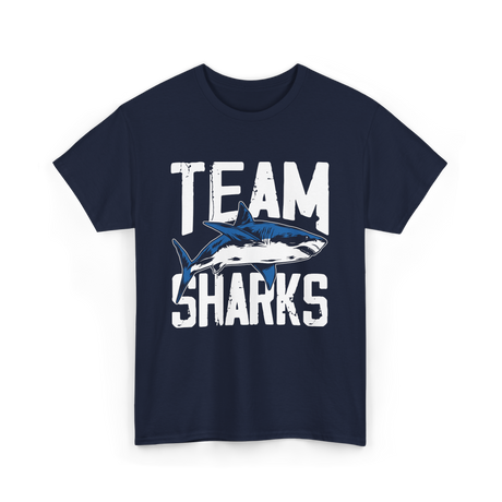 Team Sharks Shark Lover T-Shirt - Navy