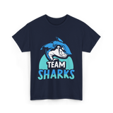 Team Sharks Shark Lover T-Shirt - Navy