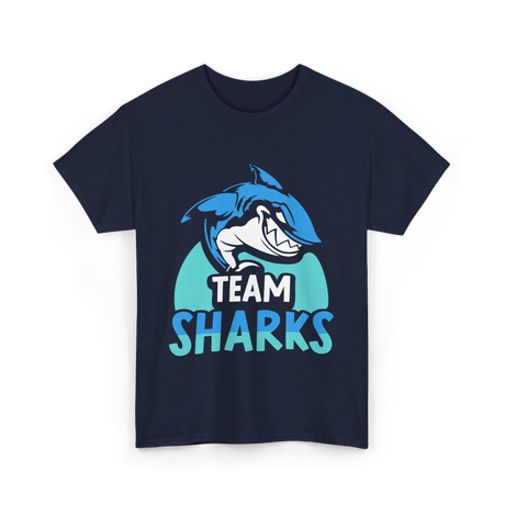 Team Sharks Shark Lover T-Shirt - Navy