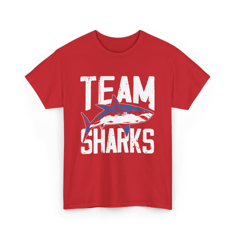 Team Sharks Shark Lover T-Shirt - Red