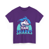 Team Sharks Shark Lover T-Shirt - Purple