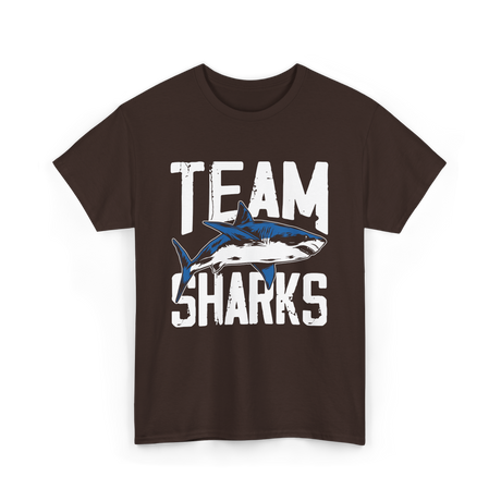 Team Sharks Shark Lover T-Shirt - Dark Chocolate