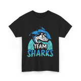 Team Sharks Shark Lovers Sharks T-Shirt - Black